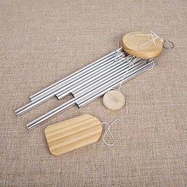 Wind Chimes, 25.6 inch Wind Chimes Outdoor Metal Tubes Wind Chimes 6 Aluminum Alloy Tubes for Garden Backyard Living Home Decoration