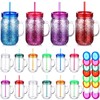 Nuenen 16 Pcs 20 oz Bulk Plastic Snowglobe Tumbler with