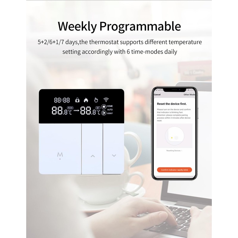 RKHK i8 Intelligent Electric Thermostat - WiFi Wireless LAN Indoor