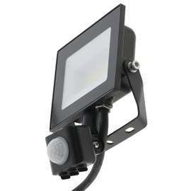 JEGS Compact LED Slim Floodlight PIR Security Light IP65 20W 4000K Outdoor Light