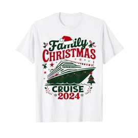 Familien-Weihnachtskreuzfahrt 2024 Passende Feiertage Santa Hat T-Shirt