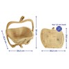 Wenko Maximex Foldable 2-in-1 Bamboo Fruit Basket, Antibacterial, Can be