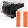 Soft Vice Jaw Protectors Multi-Grooved TPU Magnetic Vise Protective Pads(4.5")