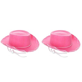 Bottles N Bags Pink Children's Western Style Woody Felt Cowboy Hats for Pretend Play (2 Hats)