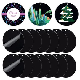 Black Acrylic Keychain Blanks 30 Pieces Round Acrylic Blanks 3”Black Acrylic Circle Sheet with Hole 75x2 mm Acrylic Circles for DIY Craft Hangings and Décor Tags Projects