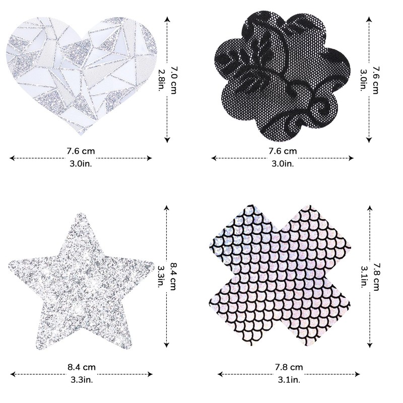 Tripetals Pasties Rave Pack Nipple Pasties for Women 25 Pairs