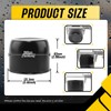 DewFlew 4Pcs 4.9" Push Through Wheel Center Caps Stainless Trailer