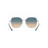 Coach HC7133 Sunglasses, Shiny Light Gold/Blue Yellow Gradient, 57 mm