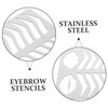 IWOWHERO Stainless Steel Eyebrow Stencil Practice Mold for Salon Use