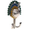 2pcs Peacock Metal Double Hanger Hook Double Head Wall-Mounted Coat