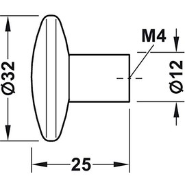 Gedotec Frank Furniture Knob Wooden Drawer Knob Oak for Cabinet Doors and Furniture – Frank | Cabinet Knob Kitchen with Diameter 32 mm | Door Knob Natural Varnished | Pack of 1 - Round Furniture Knob