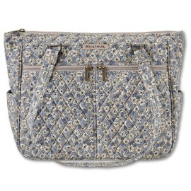Bella Taylor Everyday Tote | Quilted Floral Handbag for Women | Khaki Floral