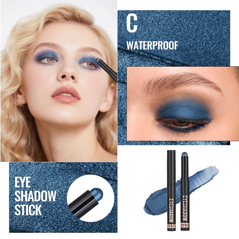 ALIIP Eyeshadow Stick, 8 Colours Creamy Eyeshadow Stick Set, Matte