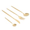 24Pcs Gold Silverware Set Knife Fork Spoon Rustproof Stainless Steel