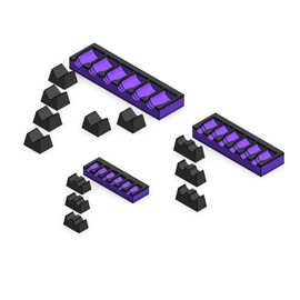 3D Tool Trays MagAttach Socket Extension Organizers (3 Piece Set, Purple/Black)