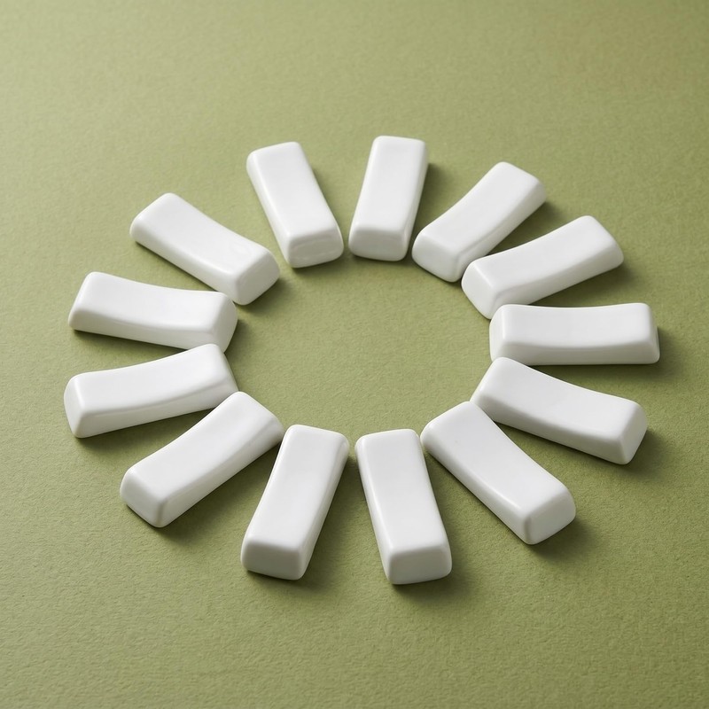 Toyvian Supporto Poggia-Bacchette in Ceramica Bianca 12 Pezzi, Porta-Couverts Piccolo