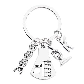 Chemistry Keychain Gifts for Husband Grandson Chemist Birthday Christmas Gifts for Scientist Gifts for Son Wife Chemistry Teacher Gifts for Women Men Biology Gifts for Boyfriend Girlfriend Biologist