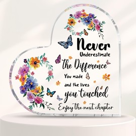Retirement Gifts for Women Retirement Acrylic Plaque 4 x 4" Retirement Plaques Leaving Gifts for Women Funny Retirement Gifts