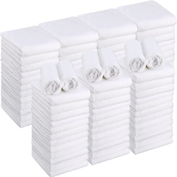 48 Pack Bleach Proof Salon Towels Microfiber Absorbent Hair Towels Bleach Resistant Salon Hand Towels Bulk for Gym, Bath, Spa, Shaving, Shampoo, Home Hair Drying, 16 x 26 Inches (White)