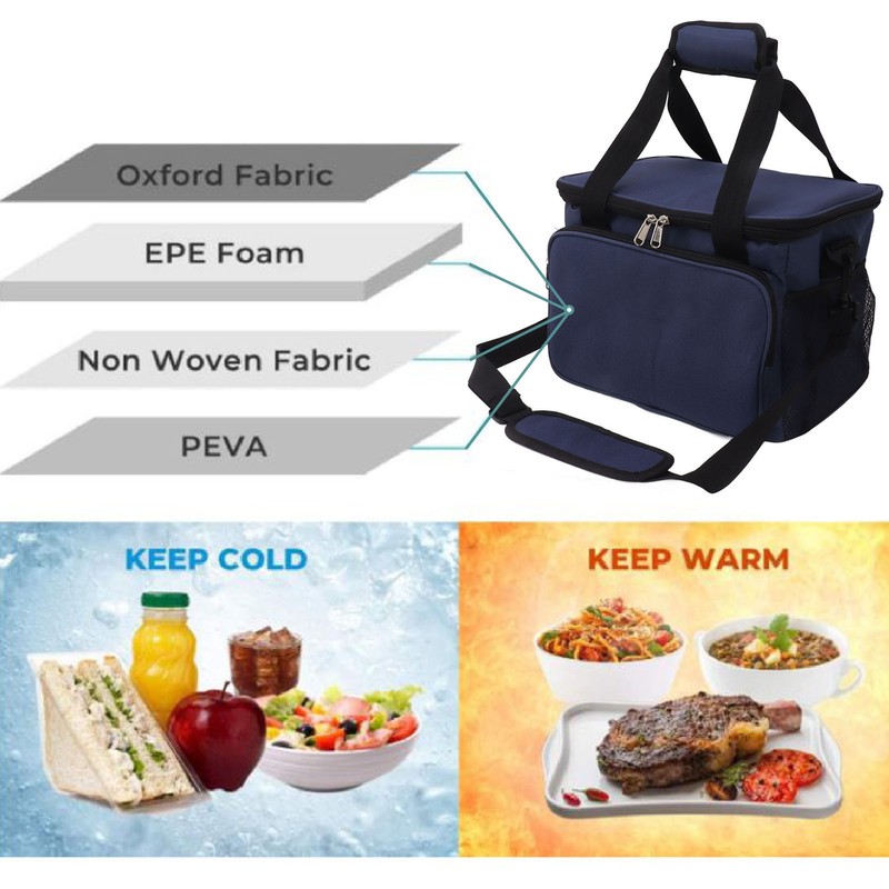 Insulated Lunch Bag Thicken Waterproof Oxford Cloth Cooler Cooling Large