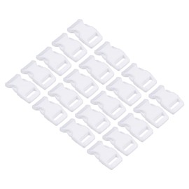 PATIKIL Plastic Buckles, 20 Pack Quick Side Release Clips for Strap, Webbing, Belt, Crafting, Backpack Repair, Sewing Projects, White, 11mm