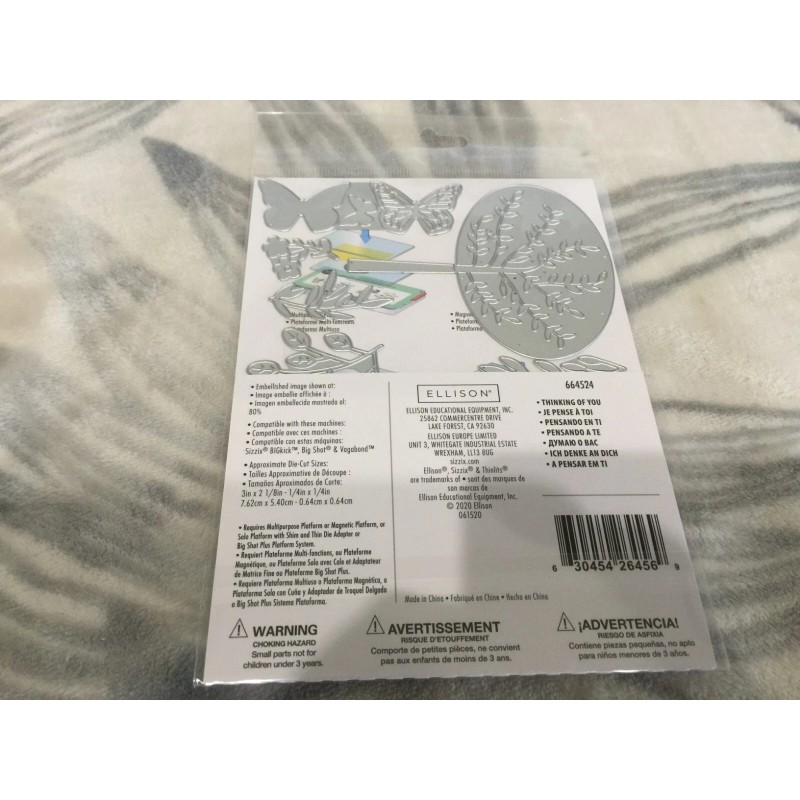 Sizzix® Thinlits Floral Sentiment Die Bundle 722-860 New