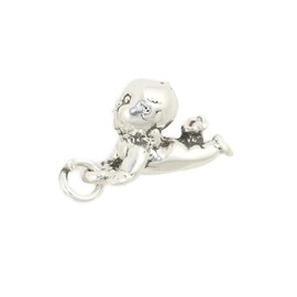 Generic Crawling Kewpie-Like Doll 3D 925 Solid Sterling Silver Charm Handcrafted, universal fit, vibrant enamel, secure design, artisan quality TREISM01888