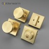 goldenwarm Gold Door Knobs with Deadbolt, Zinc Alloy Brushed Gold