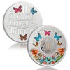 Colorful Sunflower 3 Year Sobriety Coin Butterfly Three Year Sobriety
