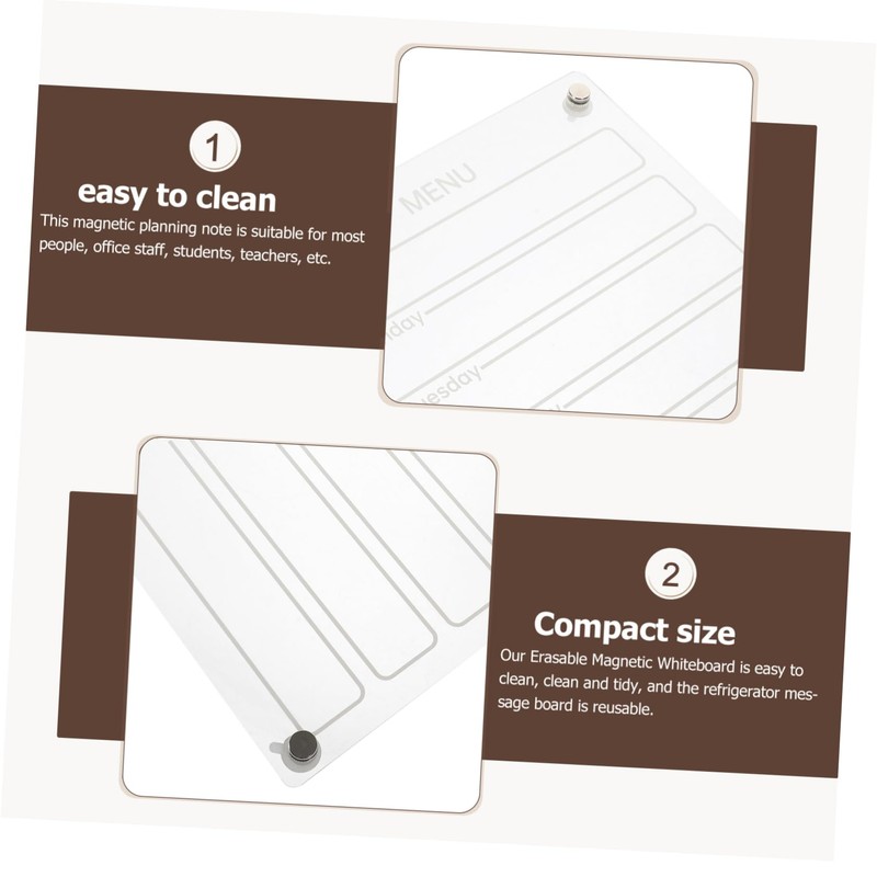 TEHAUX Erasable Fridge Board Magnetic Reminder Acrylic Planning Board for