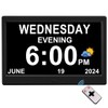 CAZOKASI Extra Large Impaired Vision Digital Alarm Clock with Day