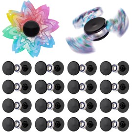 16 Pack Fidget Spinner Bearing and Cap Replacement Set, Chrome Steel Bearing Balls, High Speed 13mmx7mmx4mm Bearings Single Sealed Small Bearings for Fidget Spinner