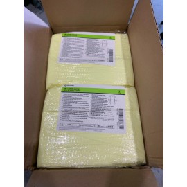 Halyard 100 Count Case - Halyard Yellow Isolation Gown Tri-Layer AAMI2 Elastic Cuff - Case of 100