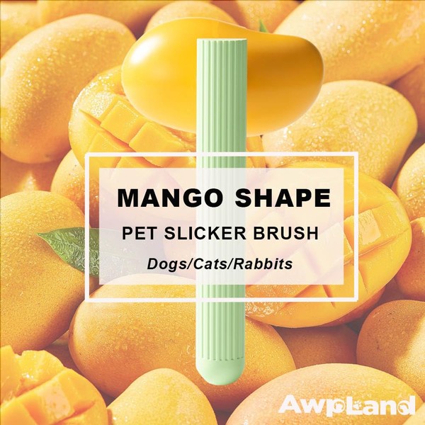 Dog Brush with Release Button, Mango Cat Brush for Long