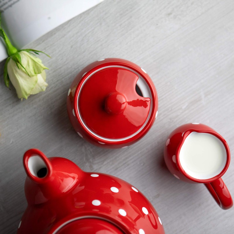 City to Cottage® Red and White Polka Dot Handmade Hand