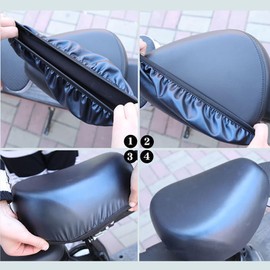 TRkin Bicycle Saddle Cover, Waterproof, Damage Repair, Aging, Rainproof, Waterproof, Dustproof, Sun Protection, Electric Bicycle, Bicycle Easy Extendable, Rainproof Cover, Saddle Cover (Black)