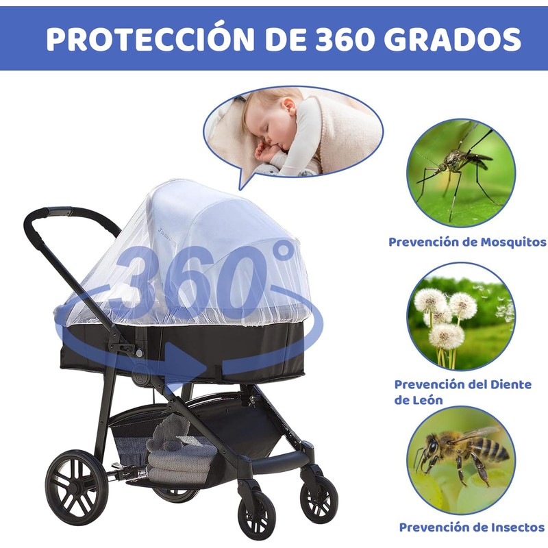 Universal Pram Mosquito Net Fine Mesh Mosquito Net for Pushchairs