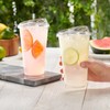 GUSTO Clear Plastic Cups with Lids [24 oz - 100