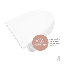 MIMUSELINA Keilkissen zum Aufrichten und zur Vermeidung von Reflux und Koliken - Wasserdichtes und Plastifiziertes Anti-Reflux-Kissen (35 x 28 cm)