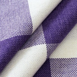 Sungeek Set of 2 Buffalo Plaid Tartan Cushion Covers, Decorative Cushion Covers, Christmas Checked Cushion Cover, Decorative Cushion Cover for Sofa, Bedroom, Living Room, 50 x 50 cm (Purple)