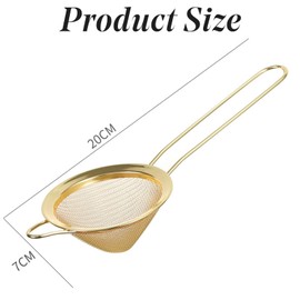 Matcha Sieve & Loose Tea Strainer | Metal Fine Mesh Stainless Steel | Mini Icing Sugar Sieve | Tea Filter | Small Matcha Sifter in Gold