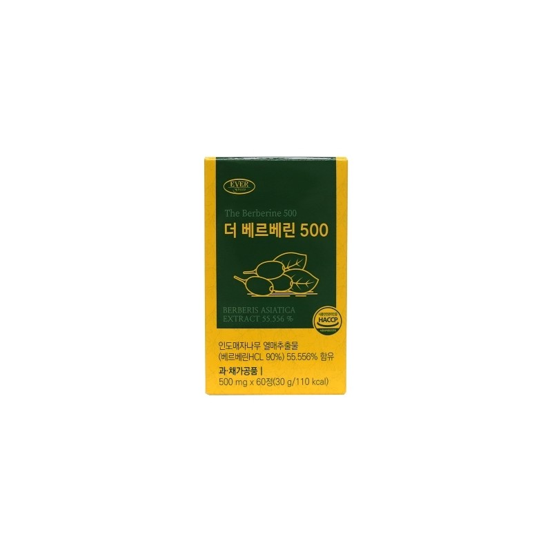 Evergreen The Berberine HCL 500 Indian barberry fruit extract, 60