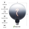 ONEWISH G150 Globe LED Bulb - Gradient Black Clear Glass