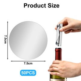 50 PCS Wine Pourer Disks Drop Stopping Pour Spouts, Reusable Wine Pourer Stop, Wine Drop Stopping Pourer for Clean & Elegant Pouring