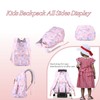 Mfikaryi Kids Backpacks for Girls Rainbow BookBag Set Teens School