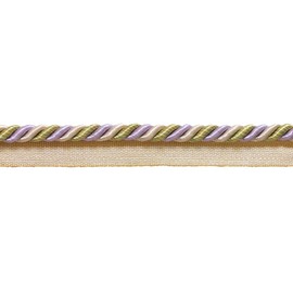 DÉCOPRO 5/16" (0.5cm) Medium Shiny Twisted Rope Cord with Lip | Cord Trim # 0516BL, Sage Lilac Purple #8426 (Lavender Purple, Periwinkle Blue, Sage Green) 10 Yard Value Pack (30 ft/9.5m)