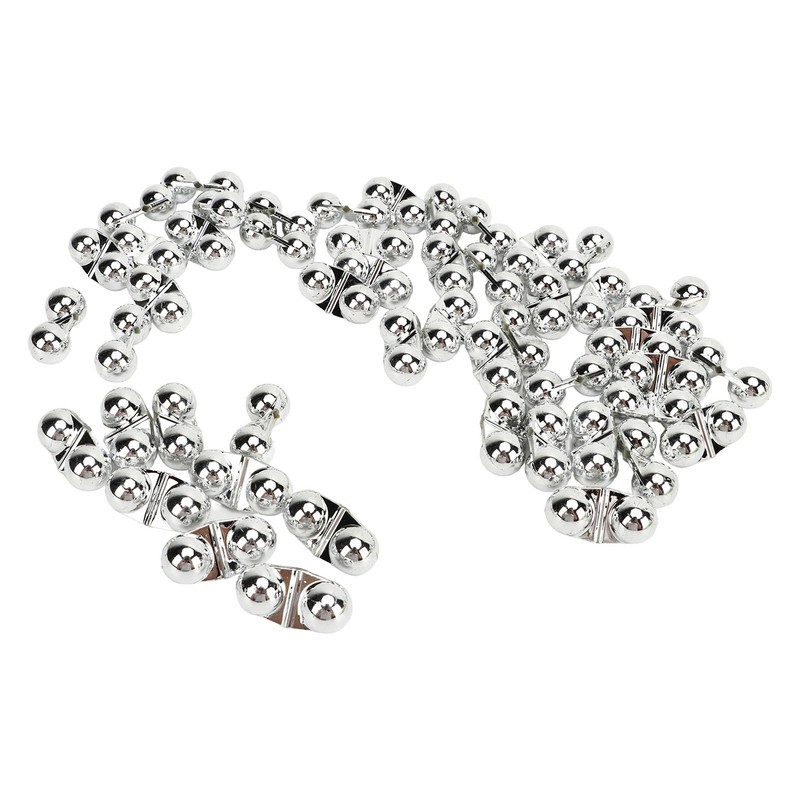 50PCS Fishing Double Rattle Metal Sea Fishing Attractor Bell Beads