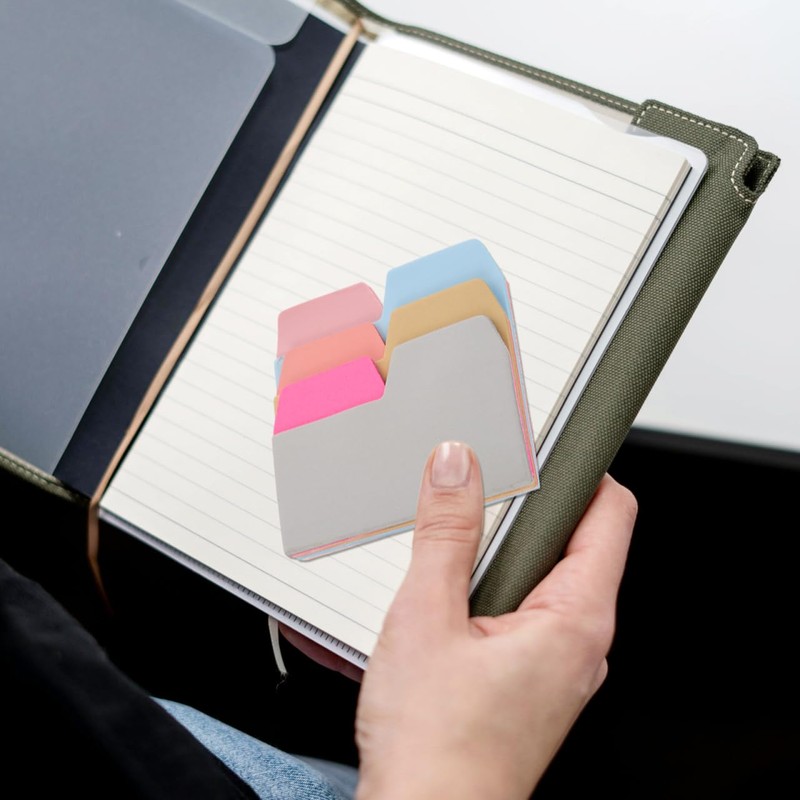 Lurrose 6-Color Index Tabs 90 Pieces Self-Stick Notes for Organizing
