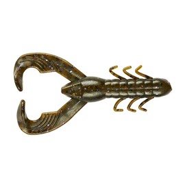 Yum Lures Chrsitie Craw Soft Plastic Bait Fishing Lure - Great for Flipping and Pitching and as a Jig Trailer, 3.5 Inch Length, 8 per Pack, Green Pumpkin/Purple Flake