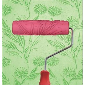 Bueer 7" DIY Patterned Paint Roller Decorative Rubber Roller with Plastic Handle (Model EG048)